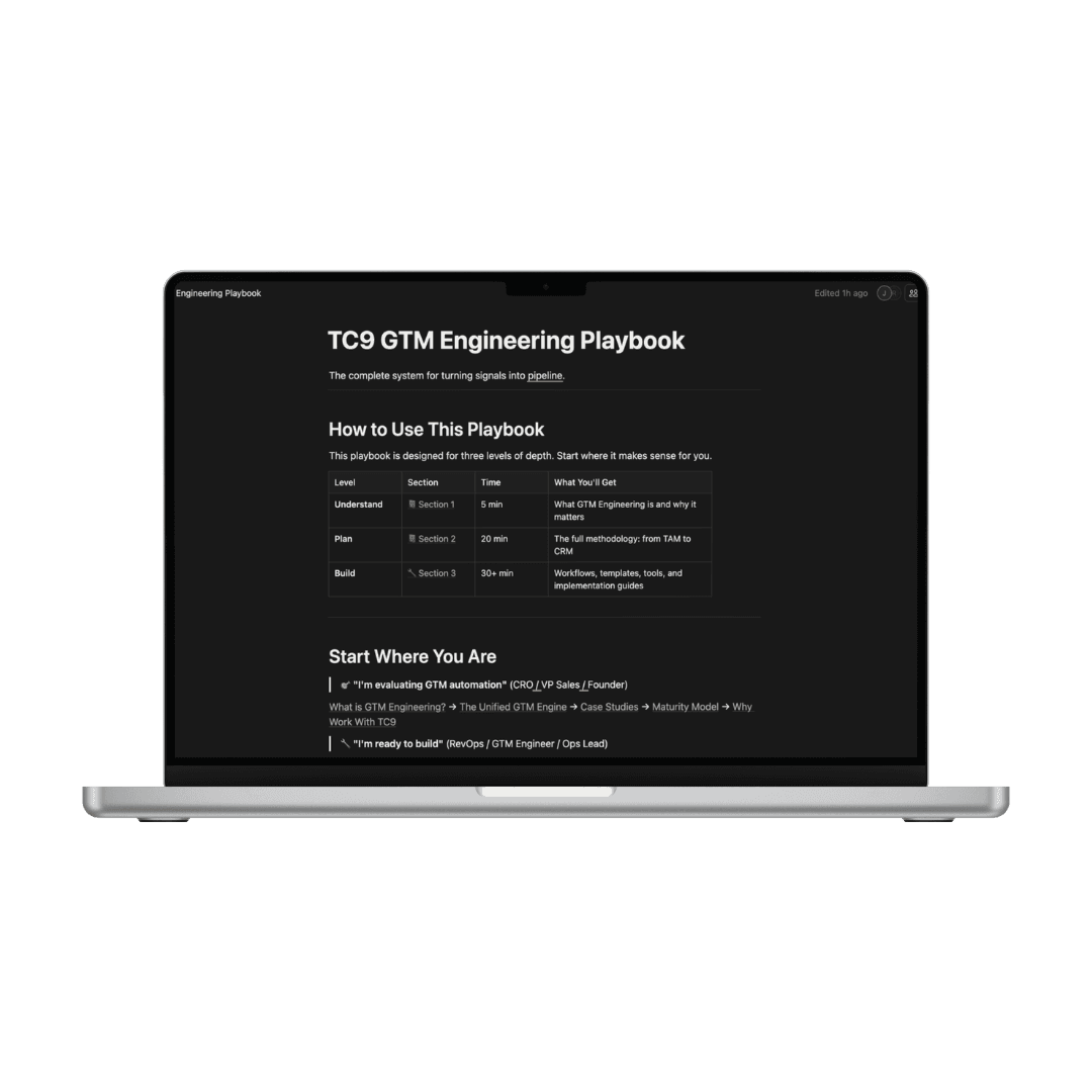 TC9 GTM Engineering Playbook preview